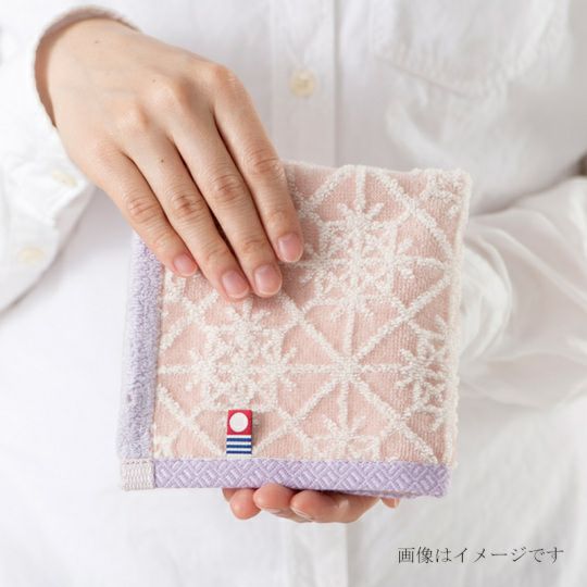今治謹製　千歳はんかち　木箱入り　タオルハンカチ2枚セット　HK2017　ピンク　（今治産）のイメージ