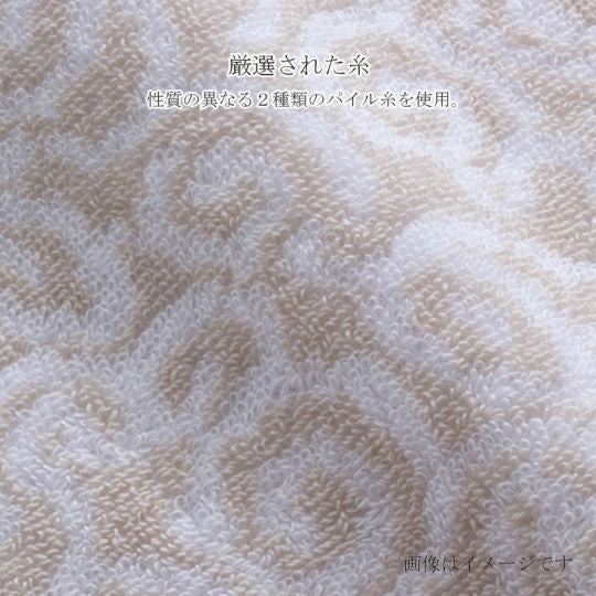 今治謹製　紋織タオル　木箱入り　フェイスタオル１枚・ウォッシュタオル１枚セット　IM7715　ブルー(今治製)の厳選された糸