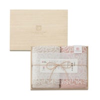 今治謹製　紋織タオル　木箱入り　フェイスタオル２枚セット　IM7720　ピンク(今治製)