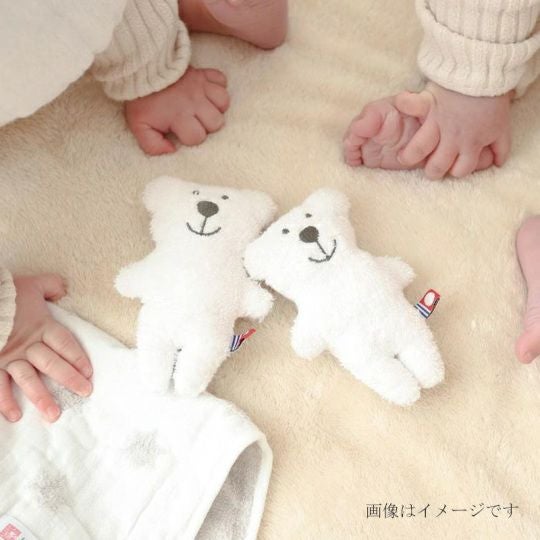 今治謹製 First towel 木箱入り フェイスタオル2枚・にぎにぎ(鈴入り)1