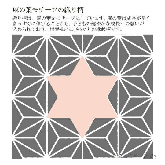 今治謹製 First towel　木箱入り　フード付きバスポンチョ1枚・スタイ1枚セット　FS7780　ピンク　(今治産)の織柄