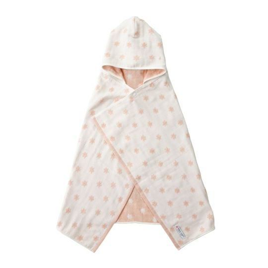今治謹製 First towel　フード付きバスポンチョ1点　約60×100cm　TFS05　(今治製)　ピンク