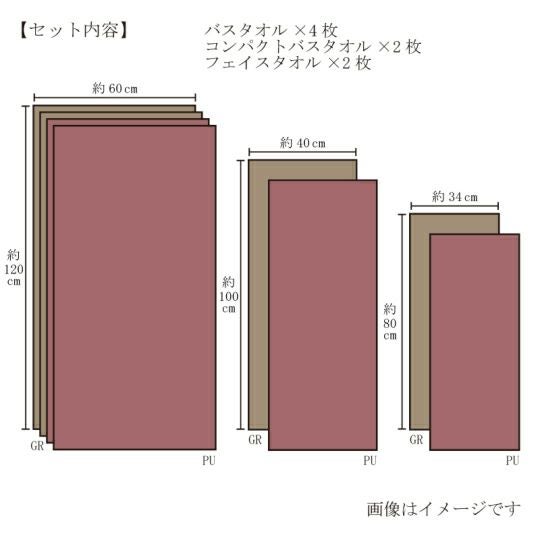 今治謹製 極上タオル premium 木箱入り バスタオル4枚・コンパクト