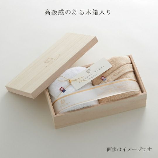 今治謹製 至福タオル 木箱入り バスタオル3枚・フェイスタオル3枚 今治謹製 至福タオル 木箱入り バスタオル3枚・フェイスタオル3枚