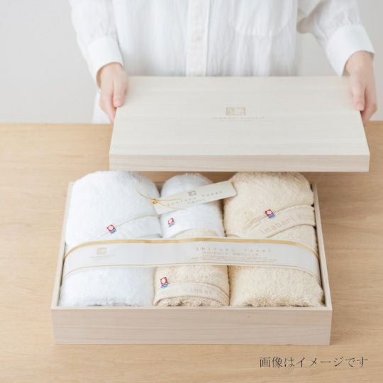 今治謹製 至福タオル 木箱入り バスタオル4枚・フェイスタオル4枚