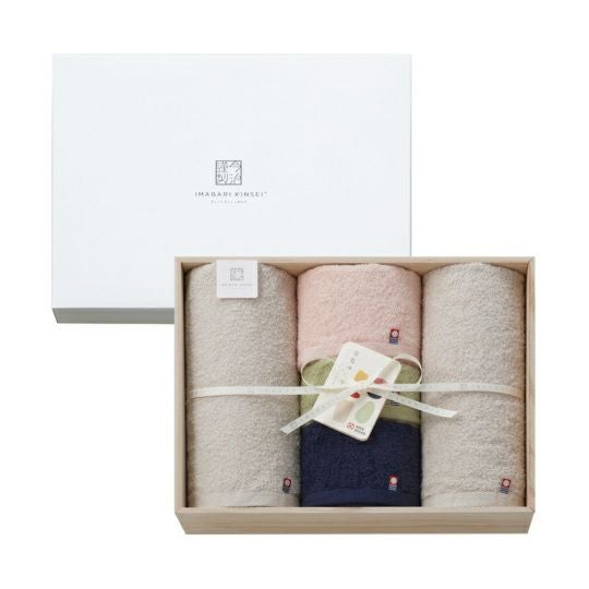 今治謹製　古色ゆかりいろ　バスタオル２枚・フェイスタオル２枚・ウォッシュタオル１枚セット　IK4100 (今治製)