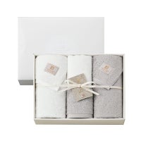 極上タオル スーペリアル GK61480　グレー・ホワイト