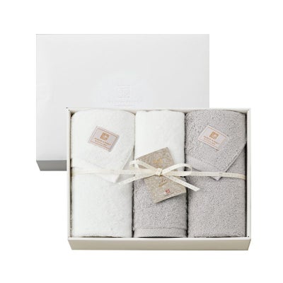 極上タオル スーペリアル GK61480　グレー・ホワイト