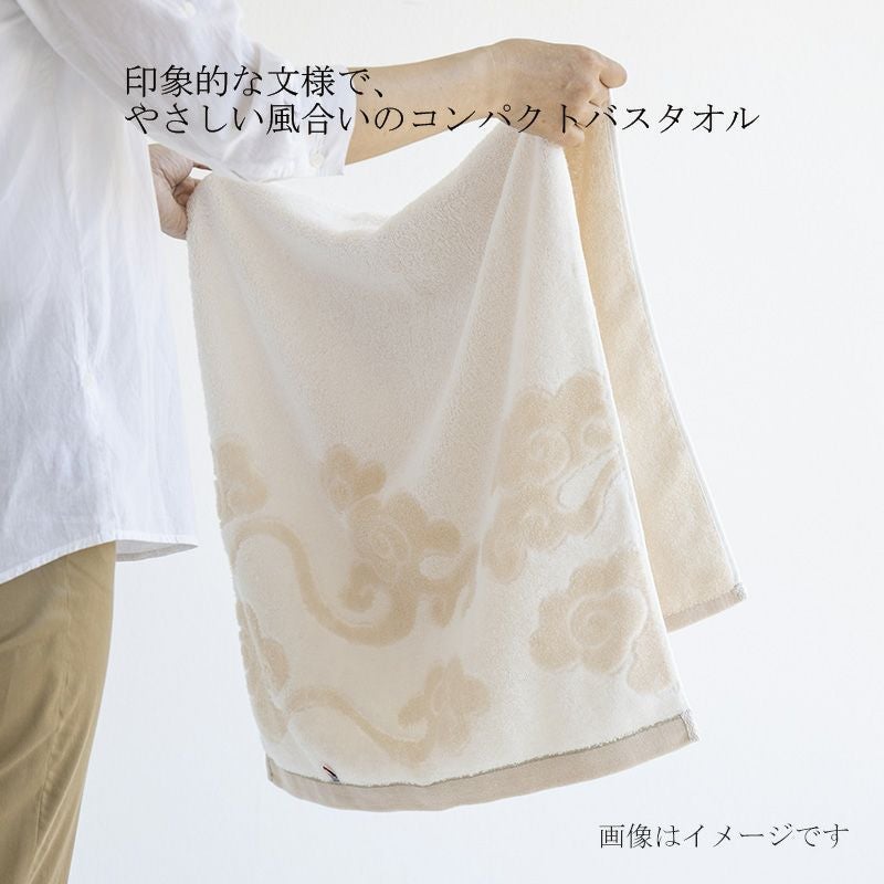 今治謹製 雲母唐長（KIRA KARACHO)タオル 木箱入り コンパクトバス