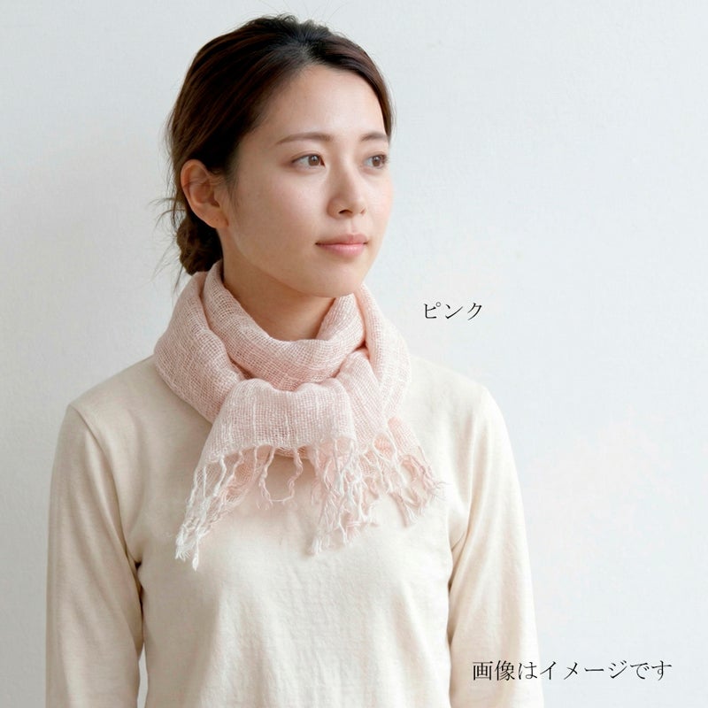 今治謹製 花かろやか彩りマフラー 約37×170㎝(フリンジ込み) KOMF01