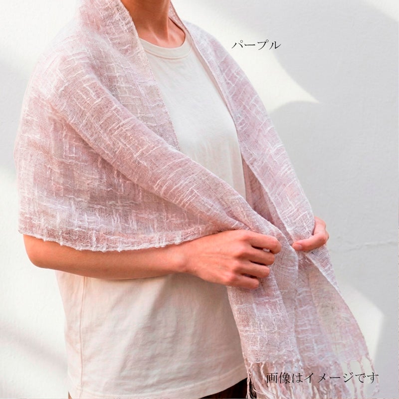 今治謹製 花かろやか彩りマフラー　KOMF01　 パープル　バリエーション