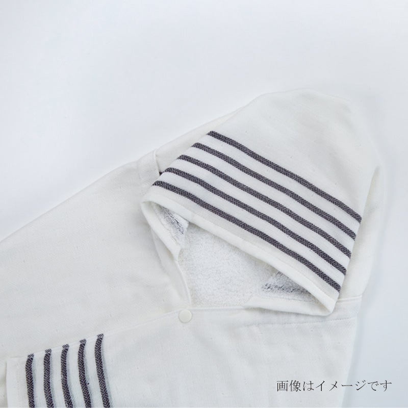 よこはませんよう 今治謹製 Marine Gauze バスポンチョ 1枚 約60×120㎝ TMG186 ネイビー